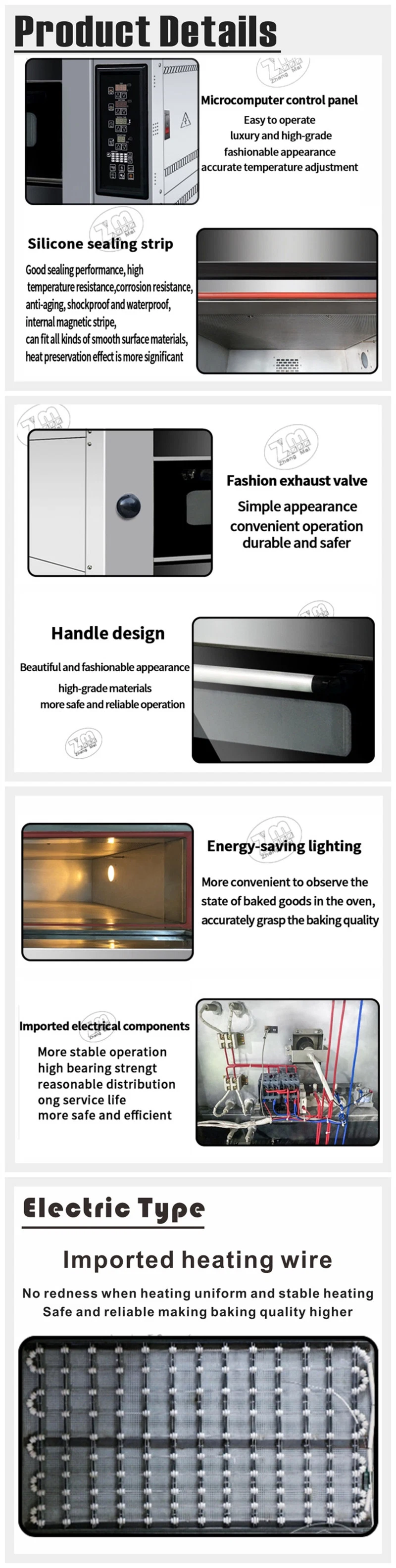 3 Compartment High Quality Energy Saving Gas Oven for Bread Baking (ZMC-312M)